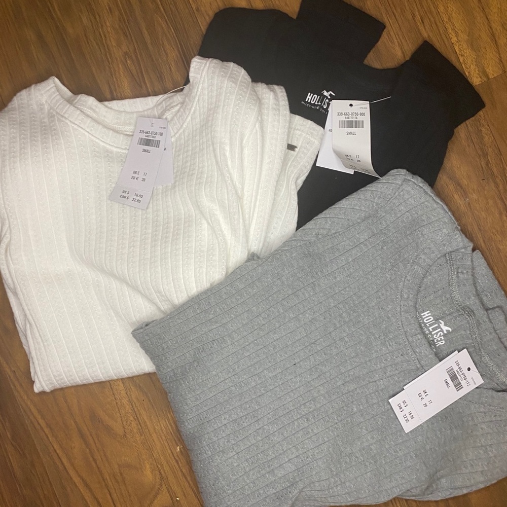 3 hollister long sleeves
